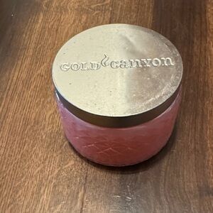 Gold Canyon Strawberry Black Pepper scented Blush Candle with Metallic Lid